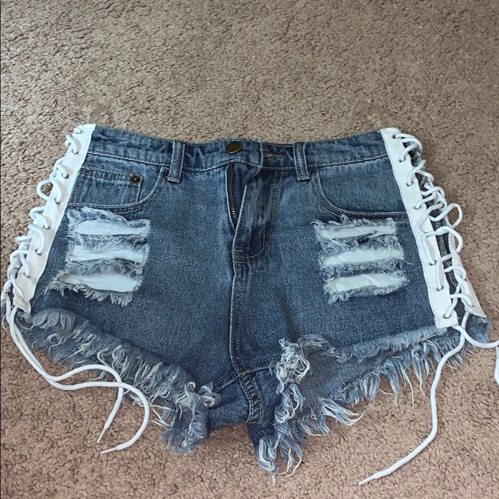 Fashionnova light denim shorts